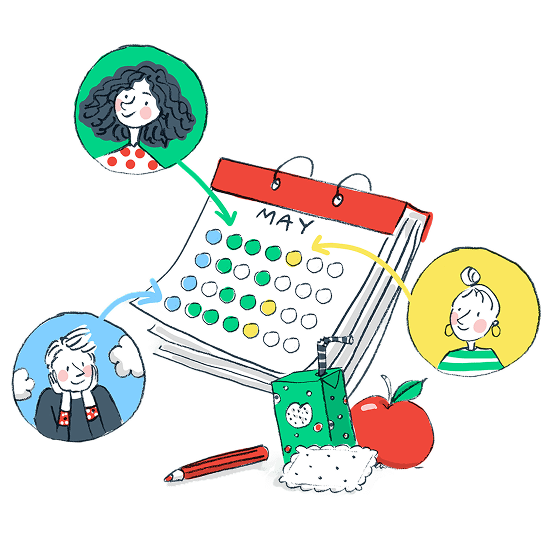 Drawing of a calendar