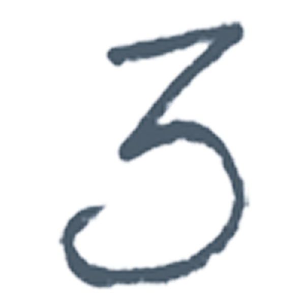 Handwritten number 3