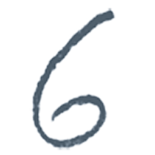 Handwritten number 6