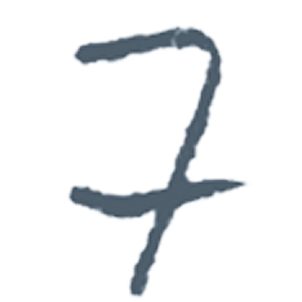 Handwritten number 7